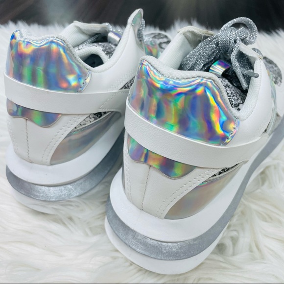 Silver snake platform sneaker - Picture 7 of 9